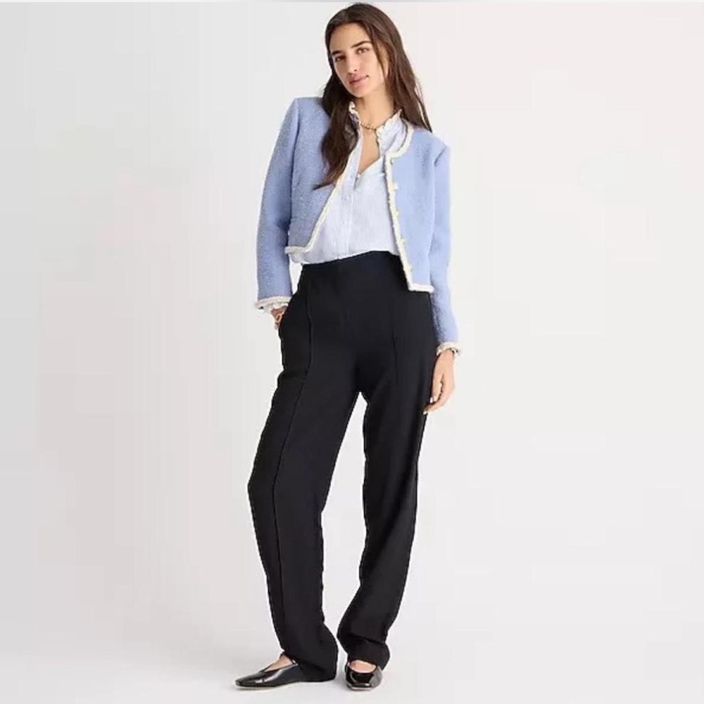 J crew black crepe trouser pants